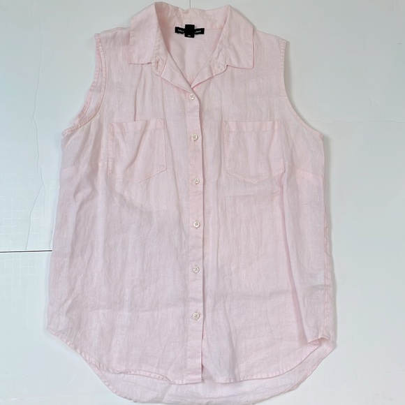 Sleeveless linen top - Picture 2 of 6